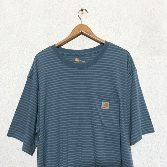 Blue Striped Carhartt T Shirt - XL