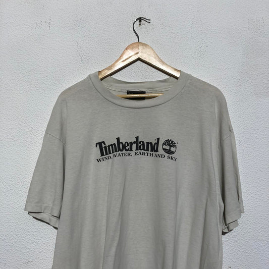 Vintage 90s White Timberland Weathergear T Shirt Single Stitch - Large