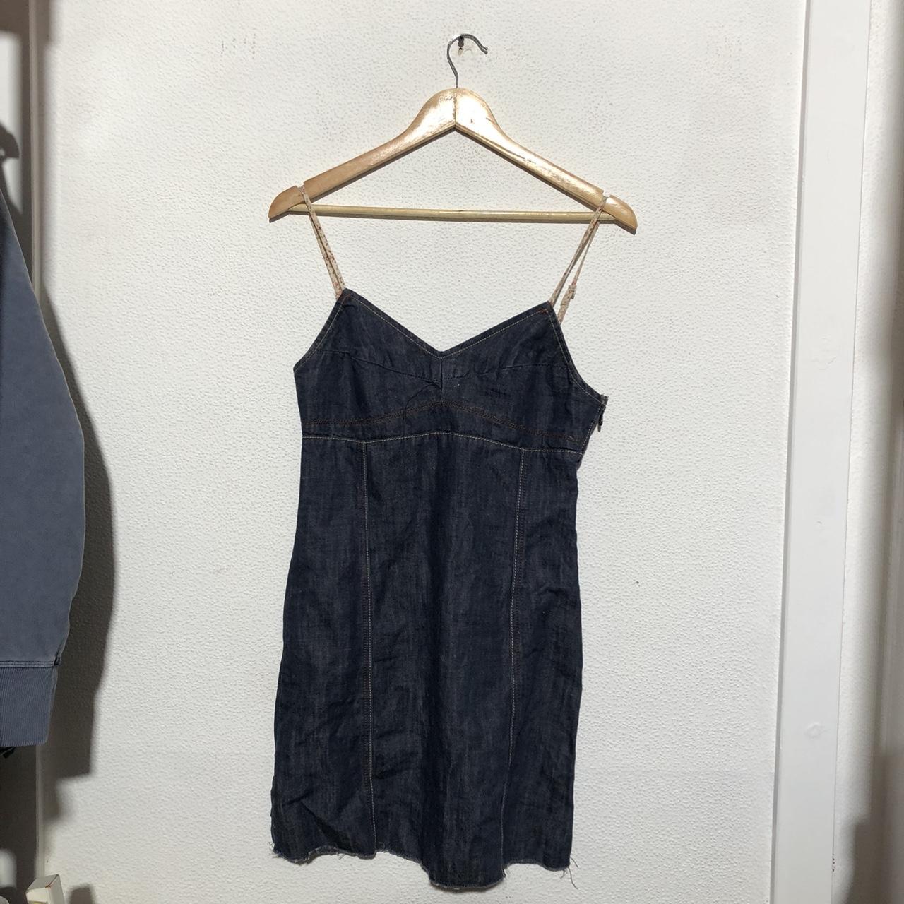 Vintage 00s Y2K Denim Slip Dress Rifle Jeans - Small