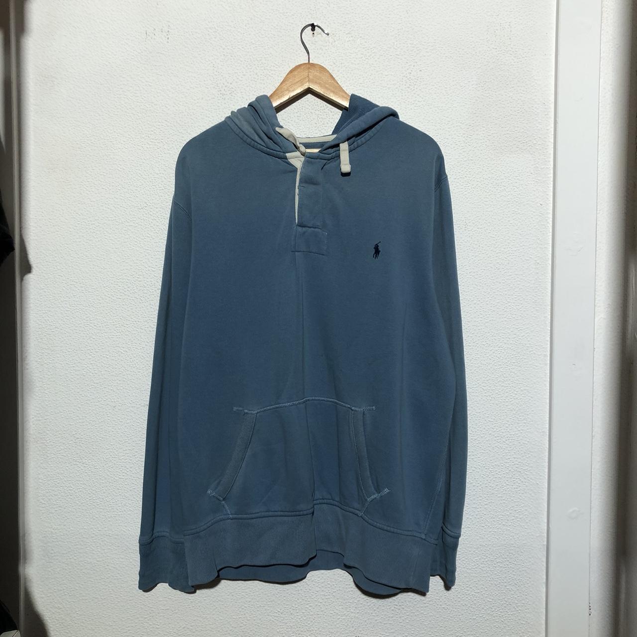 Vintage Blue Polo Ralph Lauren Hoodie - XL