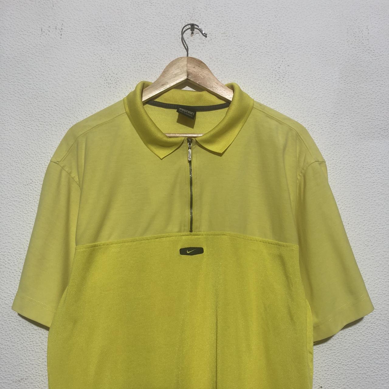 Vintage 90s Yellow Nike Tennis Polo Shirt - Large