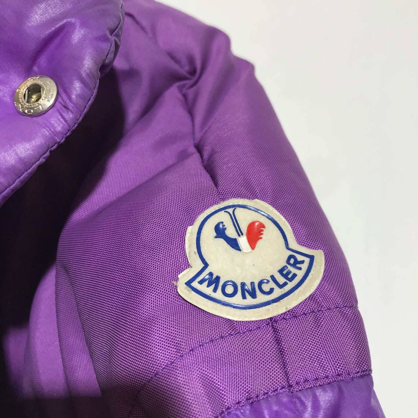 Vintage 80s Purple Moncler Grenoble Ski Puffer Jacket - Large