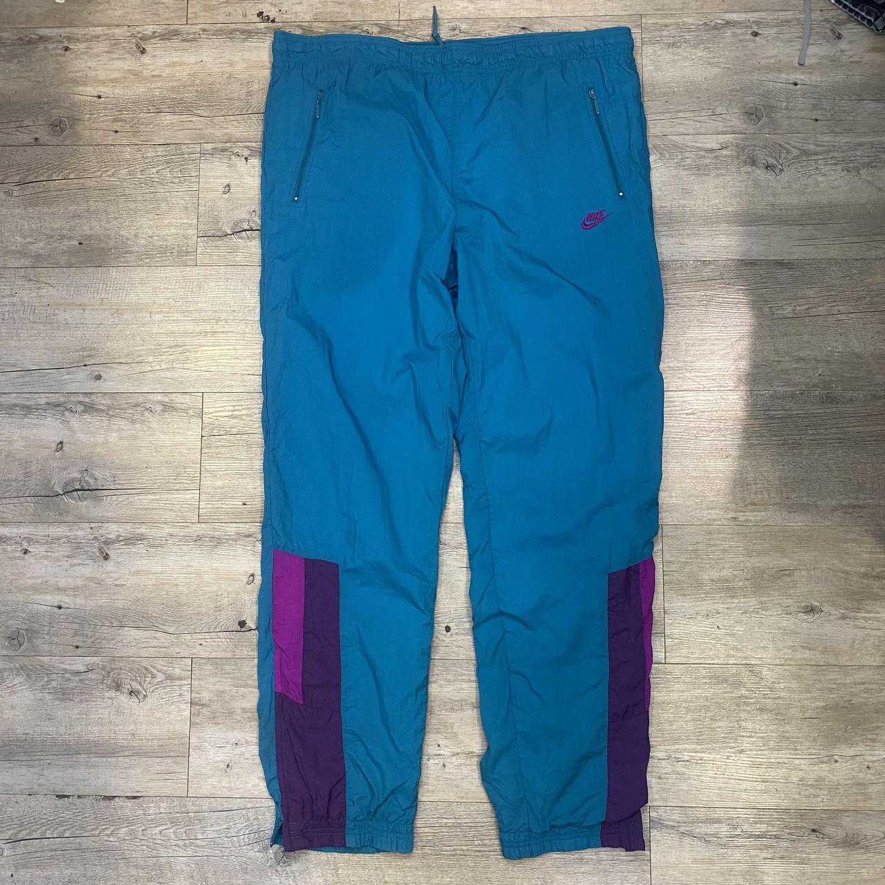 Vintage 80s blue Nike parachute Tracksuit Bottoms-M – Leech Vintage