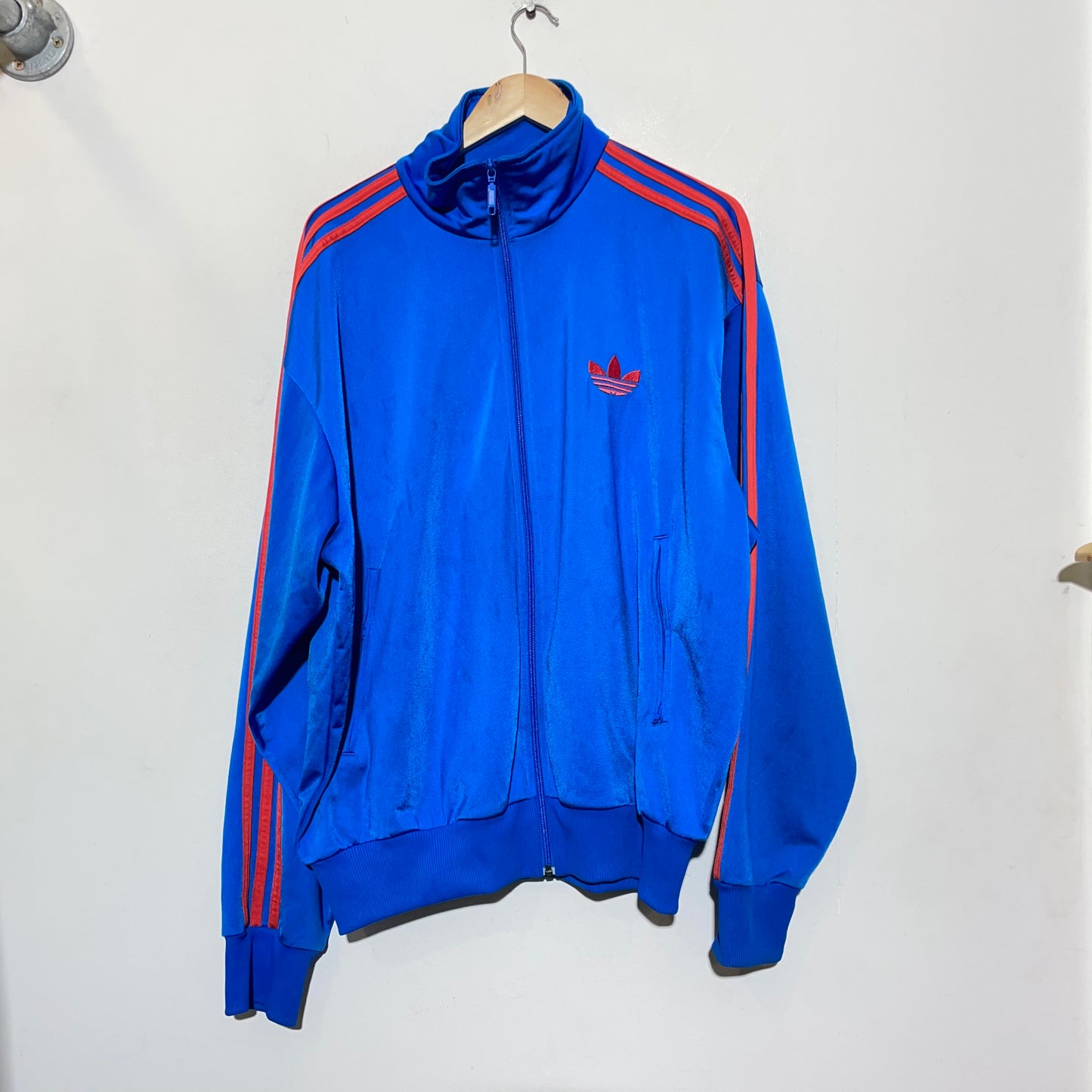 Vintage Retro Blue Adidas Track Jacket Tracksuit - XL – Leech Vintage