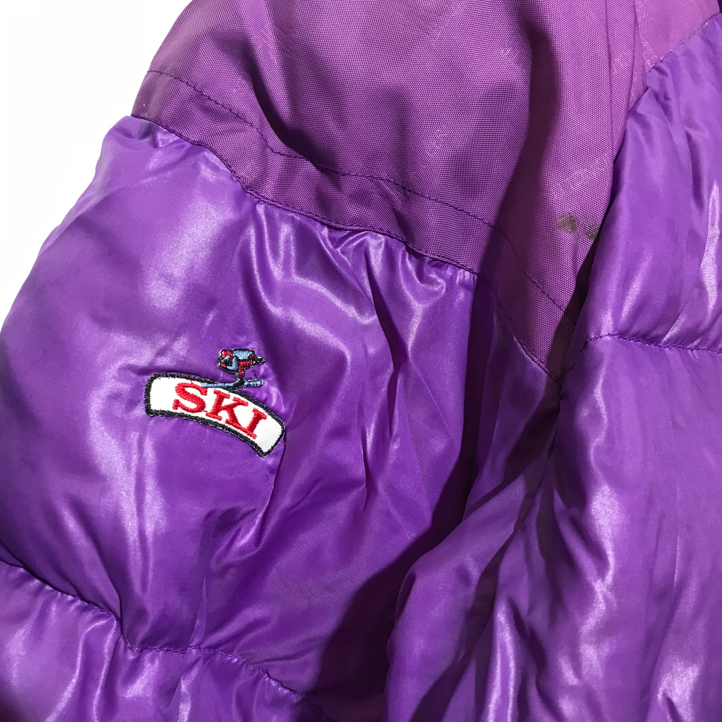 Vintage 80s Purple Moncler Grenoble Ski Puffer Jacket - Large